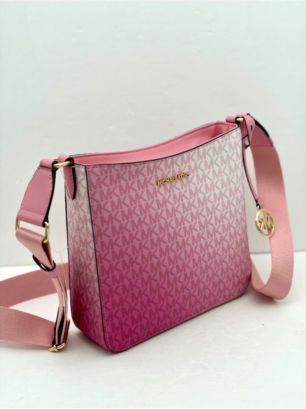 MICHAEL KORS Pink Signature Ombre Crossbody Bag - Picture 2 of 12